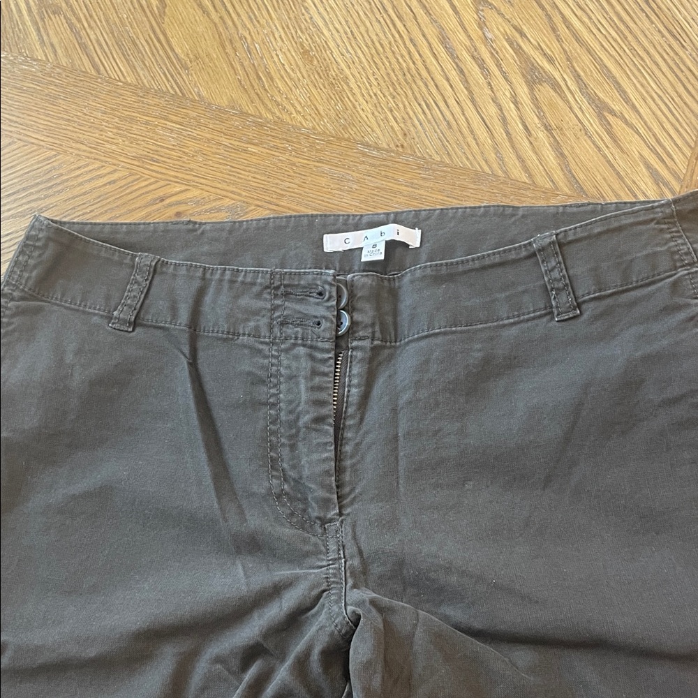 CAbi brown wide zippered leg Trousers - Picture 3 of 8
